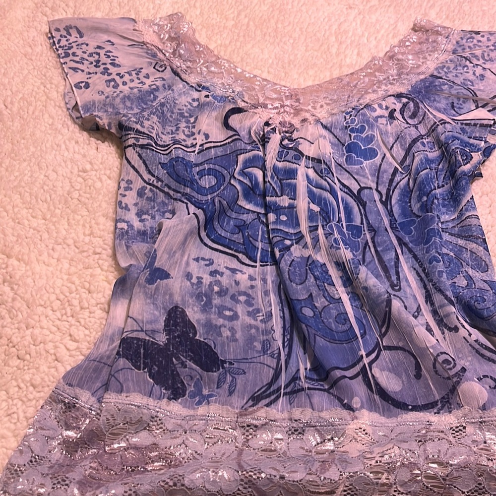 Semi sheer early 2000s blouse